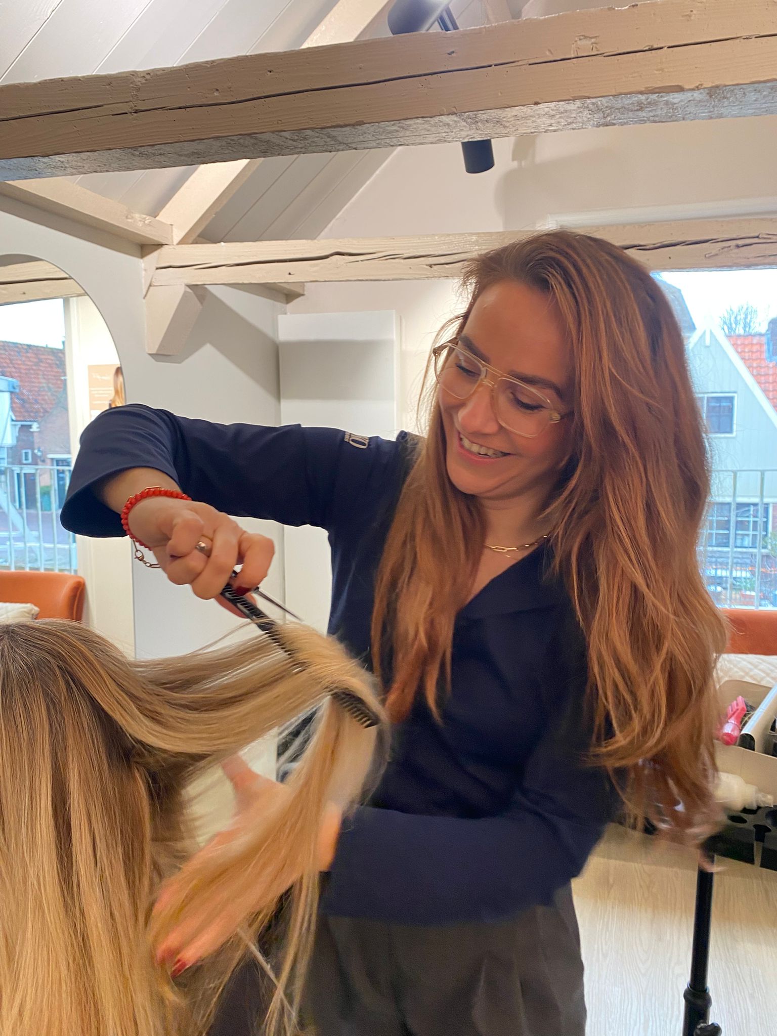 Stylist aan het werk